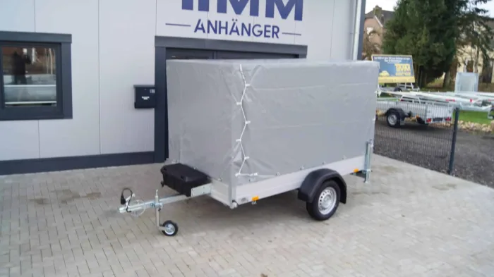 Tieflader 255x133cm 750kg Hochplane grau 140cm