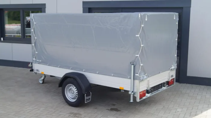 Tieflader 305x153cm 1500kg Hochplane Grau 140cm – Bild 2