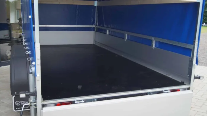 Tieflader 305x153cm 2000kg Hochplane Blau Rampen 100kmh – Bild 7