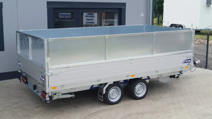 Dreiseitenkipper 406 204 3500kg verstärkt Stahlaufsatzwände – Bild 2