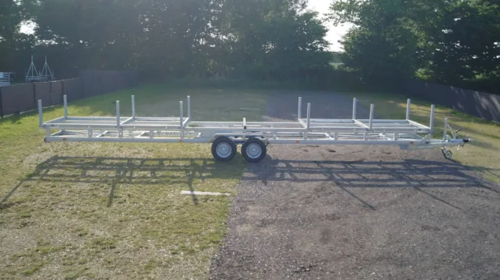 Langmaterialanhänger Rohranhänger Hochlader 10m 2700kg – Bild 19