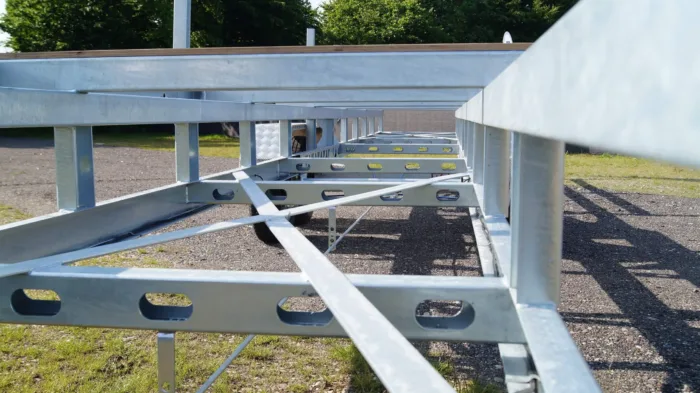 Langmaterialanhänger Rohranhänger Hochlader 10m 2700kg – Bild 6