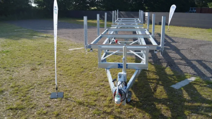 Langmaterialanhänger Rohranhänger Hochlader 10m 2700kg – Bild 3
