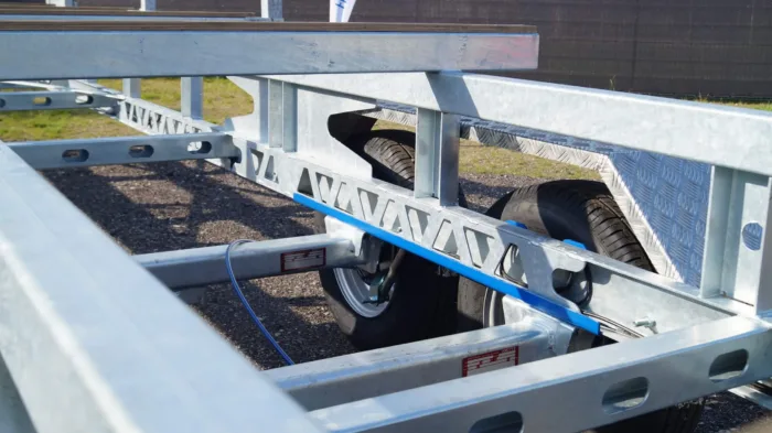 Langmaterialanhänger Rohranhänger Hochlader 10m 2700kg – Bild 9