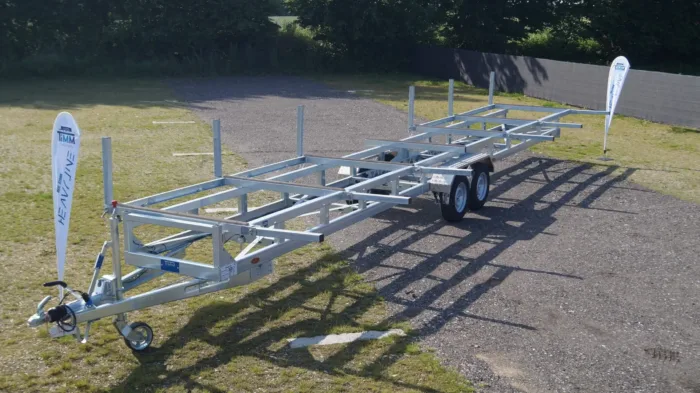 Langmaterialanhänger Rohranhänger Hochlader 10m 2700kg – Bild 2