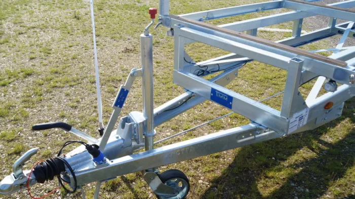 Langmaterialanhänger Rohranhänger Hochlader 10m 2700kg – Bild 5