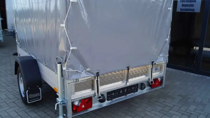Tieflader 255x153cm 1500kg gebremst Rampe Plane Winde – Bild 8