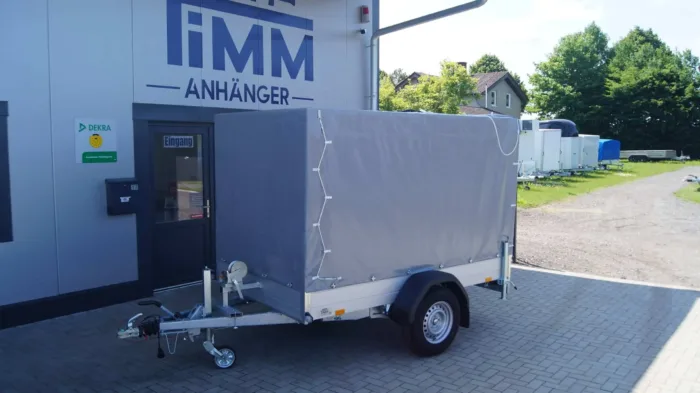 Tieflader 255x153cm 1500kg gebremst Rampe Plane Winde