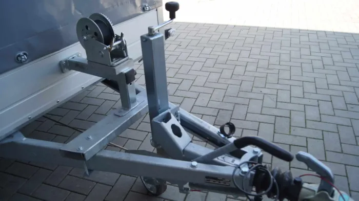 Tieflader 255x153cm 1500kg gebremst Rampe Plane Winde – Bild 5